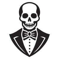 Bone Couture Skeleton in Tuxedo and Bow Tie vector