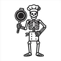 Bone Appetite Master Chef Skeleton Illustration vector