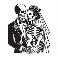 Skeleton Heart Love Beyond Life and Death vector