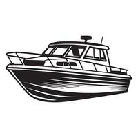 Motor Boat in Action Clipart Design for Your Projects vector