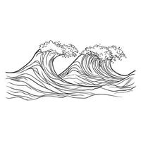 Iconic Japanese Ocean Wave Art - The Great Wave vector