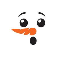 Mischievous Snowman Face Design vector