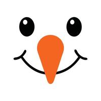 Merry Snowman Face Design for the Holidays vector