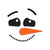 Frosty Funny Face Illustration Design vector