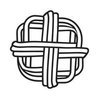 A black and white drawing of a knot vector