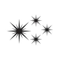 Flashing Starburst Icon with Firework Flare Ray vector