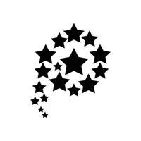 A black and white image of stars in a circle vector