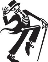 Dancing Skeleton Character Design vector