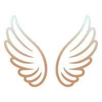 Flat Colorful Design Angel Wings Element vector