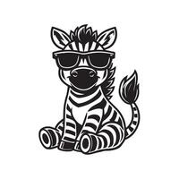 Zebra clipart Design, Funny Zebra Design vector