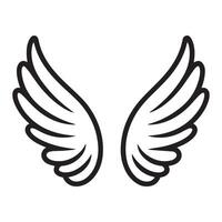 Artistic Angel Wing Sketch for Graphic Design vector