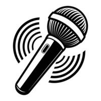Modern Microphone Logo Icon for Graphics vector