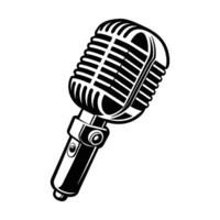 Stylish Microphone Icon Graphic for Logos vector