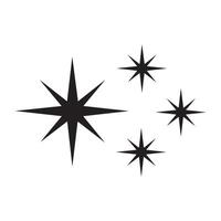 Magic Firework Star Icon with Glow and Sparkle Effect vector