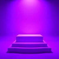 Modern 3D Product Display on Minimal Podium Stand photo