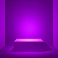 Modern 3D Product Display on Minimal Podium Stand photo
