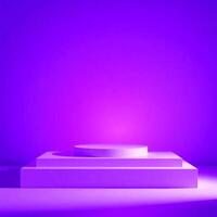 Modern 3D Product Display on Minimal Podium Stand photo