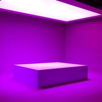 Modern 3D Product Display on Minimal Podium Stand photo