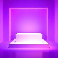 Modern 3D Product Display on Minimal Podium Stand photo