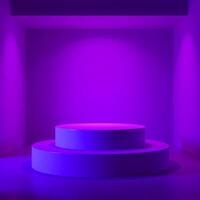 Modern 3D Product Display on Minimal Podium Stand photo