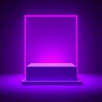 Modern 3D Product Display on Minimal Podium Stand photo