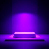 Modern 3D Product Display on Minimal Podium Stand photo