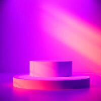 Modern 3D Product Display on Minimal Podium Stand photo