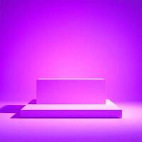 Modern 3D Product Display on Minimal Podium Stand photo