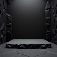 Modern 3D Product Display on Minimal Podium Stand photo