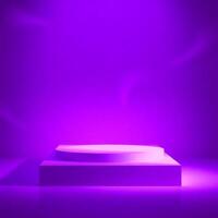 Modern 3D Product Display on Minimal Podium Stand photo