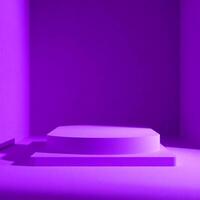 Modern 3D Product Display on Minimal Podium Stand photo