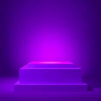Modern 3D Product Display on Minimal Podium Stand photo