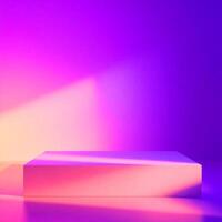 Modern 3D Product Display on Minimal Podium Stand photo