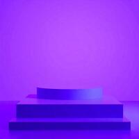 Modern 3D Product Display on Minimal Podium Stand photo