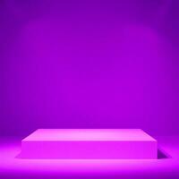 Modern 3D Product Display on Minimal Podium Stand photo