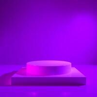 Modern 3D Product Display on Minimal Podium Stand photo
