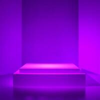 Modern 3D Product Display on Minimal Podium Stand photo