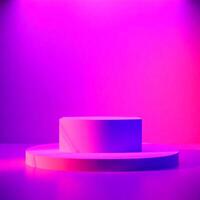 Modern 3D Product Display on Minimal Podium Stand photo
