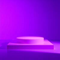 Modern 3D Product Display on Minimal Podium Stand photo