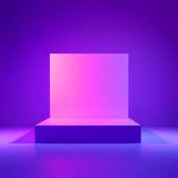 Modern 3D Product Display on Minimal Podium Stand photo