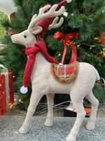 Decorating home in Christmas party with including of raindeer Christmas gift Christmas tree photo