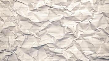 Crumpled lined paper texture, abstract background design with soft wrinkles, ideal for school, stationery, or creative projects, minimalist and vintage style photo