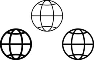 Globe design. Logo global eco of ground. World outline icon vector