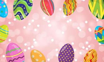 Easter background with colorful eggs illustration. Eps 10. vector