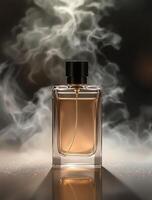 Perfume Bottle Photography with Misty and Ethereal Background photo