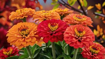 High-Resolution Image of Mixed Zinnias Highlight the image quality and variety photo