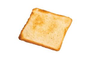Toast from white bread isolated on white background. top view photo