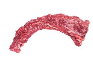 Raw Beef Steak Machete, uncooked meat isolated on white background photo