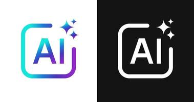 logo. Artificial intelligence icon symbol. illustration vector