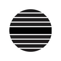 Abstract Geometric Striped Circular Design. vector
